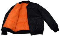 Mens Bomber Jacket Puffy, Warm MA-1 Flight 100% Water Resistant