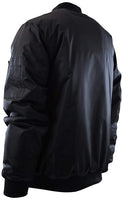 Mens Bomber Jacket Puffy, Warm MA-1 Flight 100% Water Resistant
