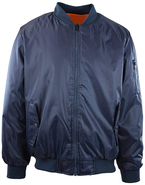 Mens Bomber Jacket Puffy, Warm MA-1 Flight 100% Water Resistant