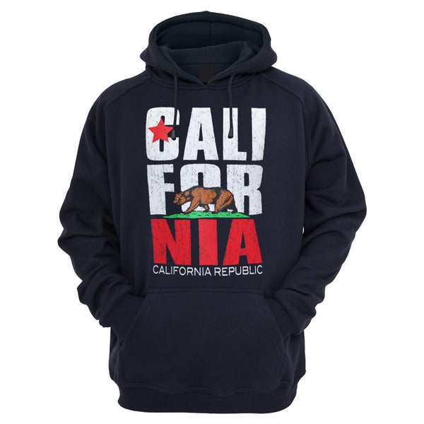 Mens California Republic Bear Flag Pullover Hooded Sweatshirt Ultimate –  Blue Bay Industries