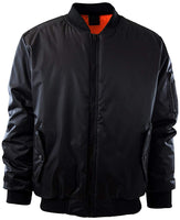 Mens Bomber Jacket Puffy, Warm MA-1 Flight 100% Water Resistant